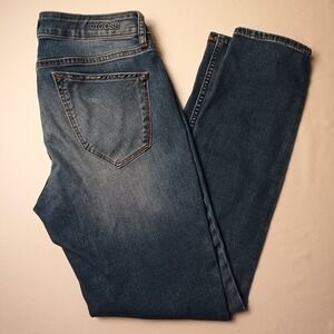 Vigoss Jeans Size 29/8 Thompson Tomboy Mid Rise Slim Leg Medium Wash Distressed